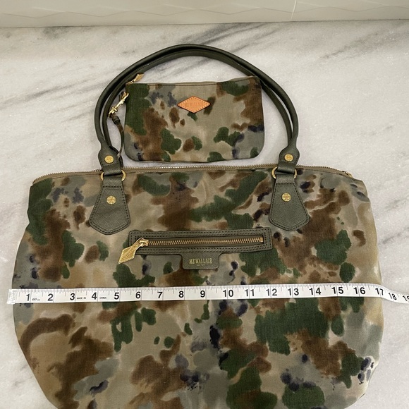 SOLD ON MERCARI 
MZ Wallace Camo NWOT Tote Handbag Green - Picture 2 of 15